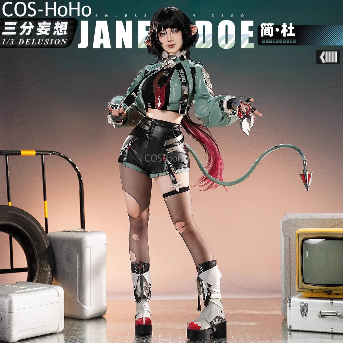 COS-HoHo Zenless Zone Zero Jane Doe Game Suit Lovely Uniform Cosplay Costume Halloween Carnival Party Role Play Outfit Women