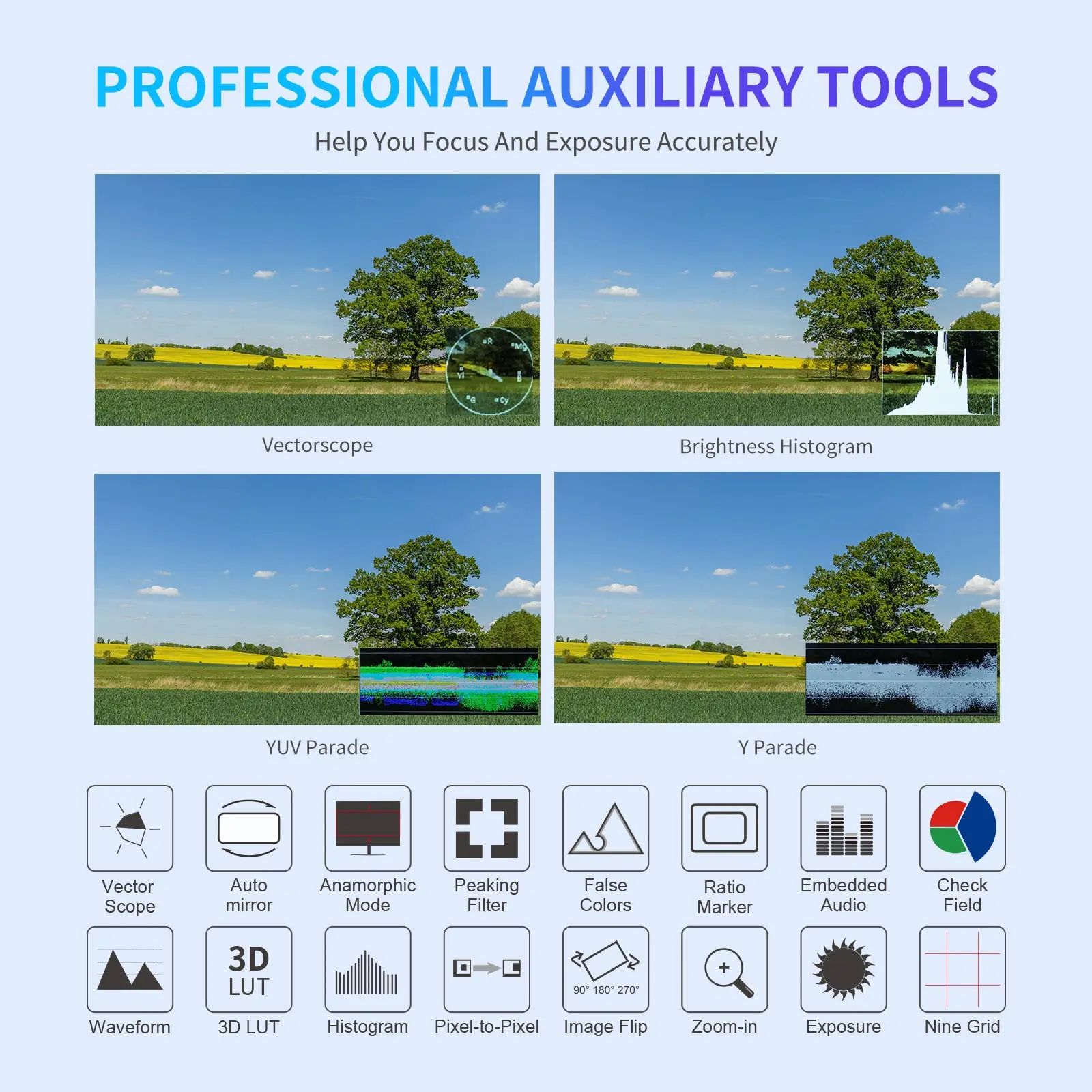 كاميرا Feelworld F6 PLUS مقاس 6 بوصات DSLR شاشة لمس ميدانية مع شاشة HDR ثلاثية الأبعاد LUT FHD 1920x1080 IPS Video Peaking 4K HDMI داخل الخروج