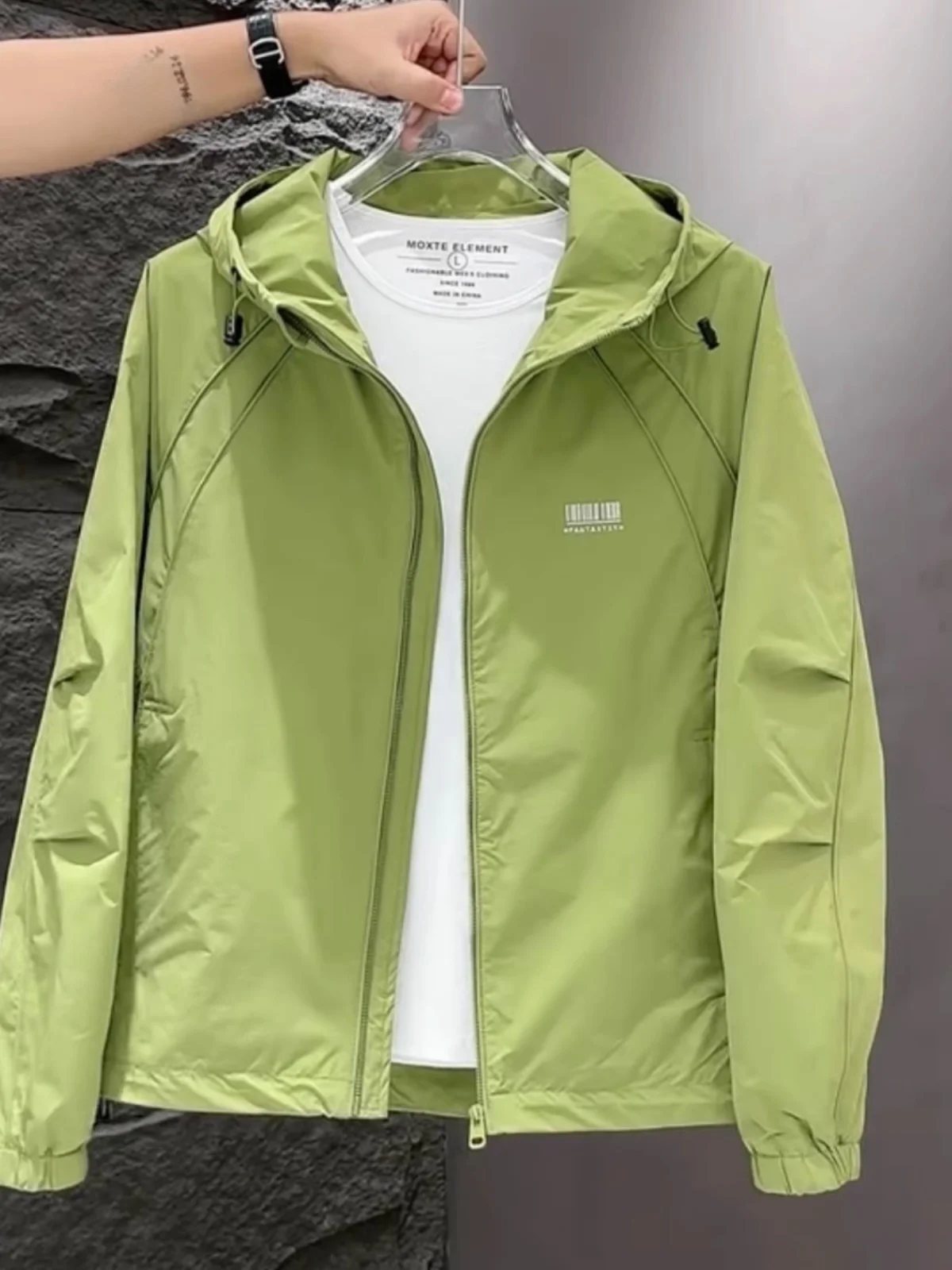 

Мужская функциональная рабочая одежда Jaet, свободное ветрозащитное пальто с капюшоном, молодежное молодежное пальто без четырех сезонов, универсальная длинная молния