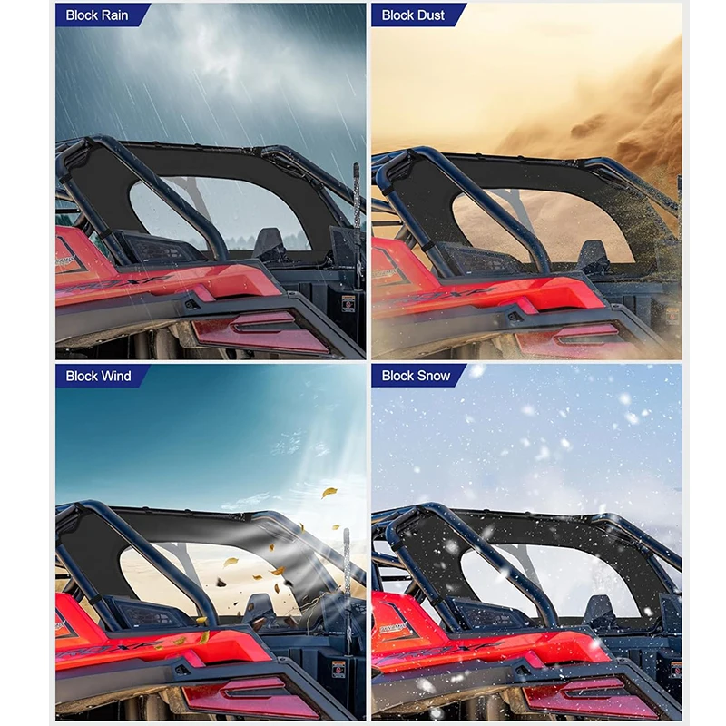 Zachte Achterruit Voor 2020-2024 2025 RZR PRO XP/Turbo R Stofstopper UTV Achterruit Panel regendicht UTV Accessoires
