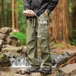 2024 New Waterproof Tactical Cargo Pants Men Combat Trousers Pants Multiple Pockets Working Hiking Casual Trousers Pants Men