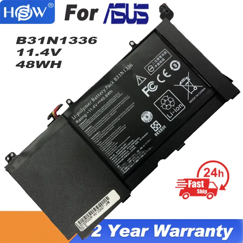 Laptop Battery Compatible with ASUS VivoBook A551L S551 S551L S551LN R533L K551LN K551L Series A42-S551 B31N1336 11.4V 48WH