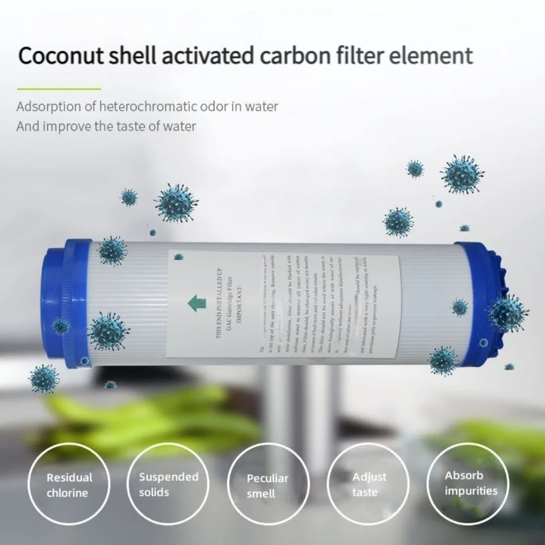 10 inch UDF GAC Granular Activated Carbon Water Filters  Replacement Kitchen Drinking Water Purifier Filter Treatment System