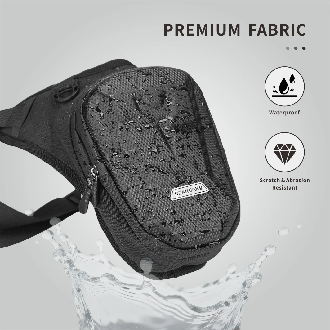 حقيبة خصر للدراجة النارية - حقيبة كروس متعددة الوظائف مقاومة للماء للرجال، حزمة حزام ساق تكتيكية للركوب والخارج