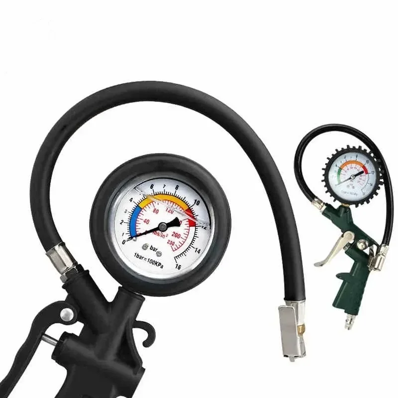 Tire Pressure Gauge For Car Motorcycle SUV Inflator Pumps Tire Repair Tools Pressure Gun Type For Air Compressor Durable