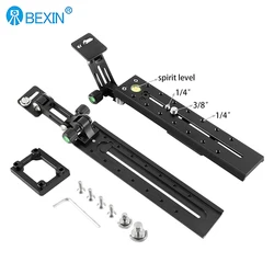 BEXIN Camera Long Telephoto Lens Plate Bracket Hydraulic Head Extension Quick Release Plate for Manfrotto Tripod DSLR Camera