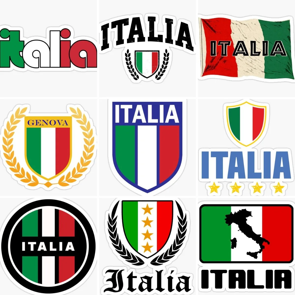 

Italia Flag Emblem Creative Stickers Accessories Camper Motorcycle Bumper Bicycle Car Glass Truck Wall Table Helmet Racing Decal