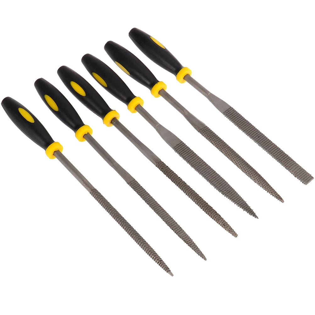 

6pcs Mini File 160X4Mm Comfortable Handle Durable Rasp-Cut Teeth For Wood Metal Plastic Wood Rasp Tool Hand Tool