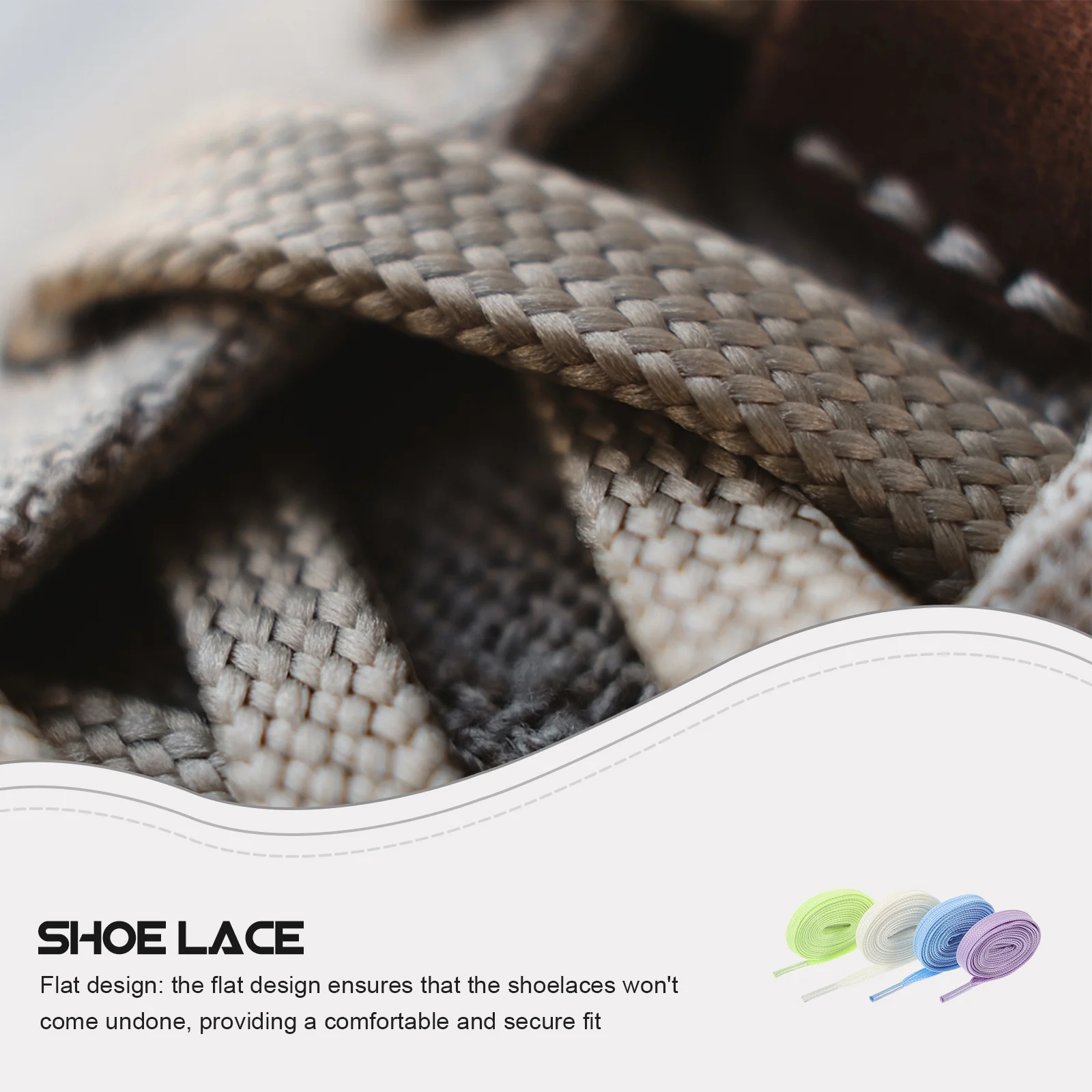 4 أزواج من أربطة الحذاء المضيئة المصنوعة من البوليستر المتين PP بتصميم مسطح ليلاً وربطات أحذية رياضية كاجوال مقاومة للاهتراء