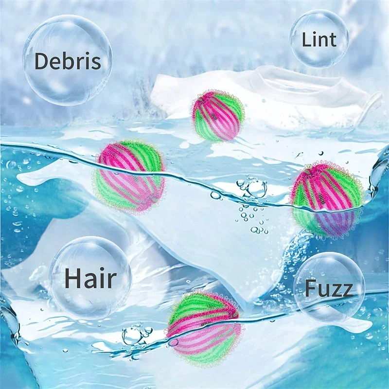 1/18Pcs Hair Remover Laundry Ball Portable Clothes Pet Lint Grab Hair Catcher Ball Washing Machine Hair Remover Cleaning Balls