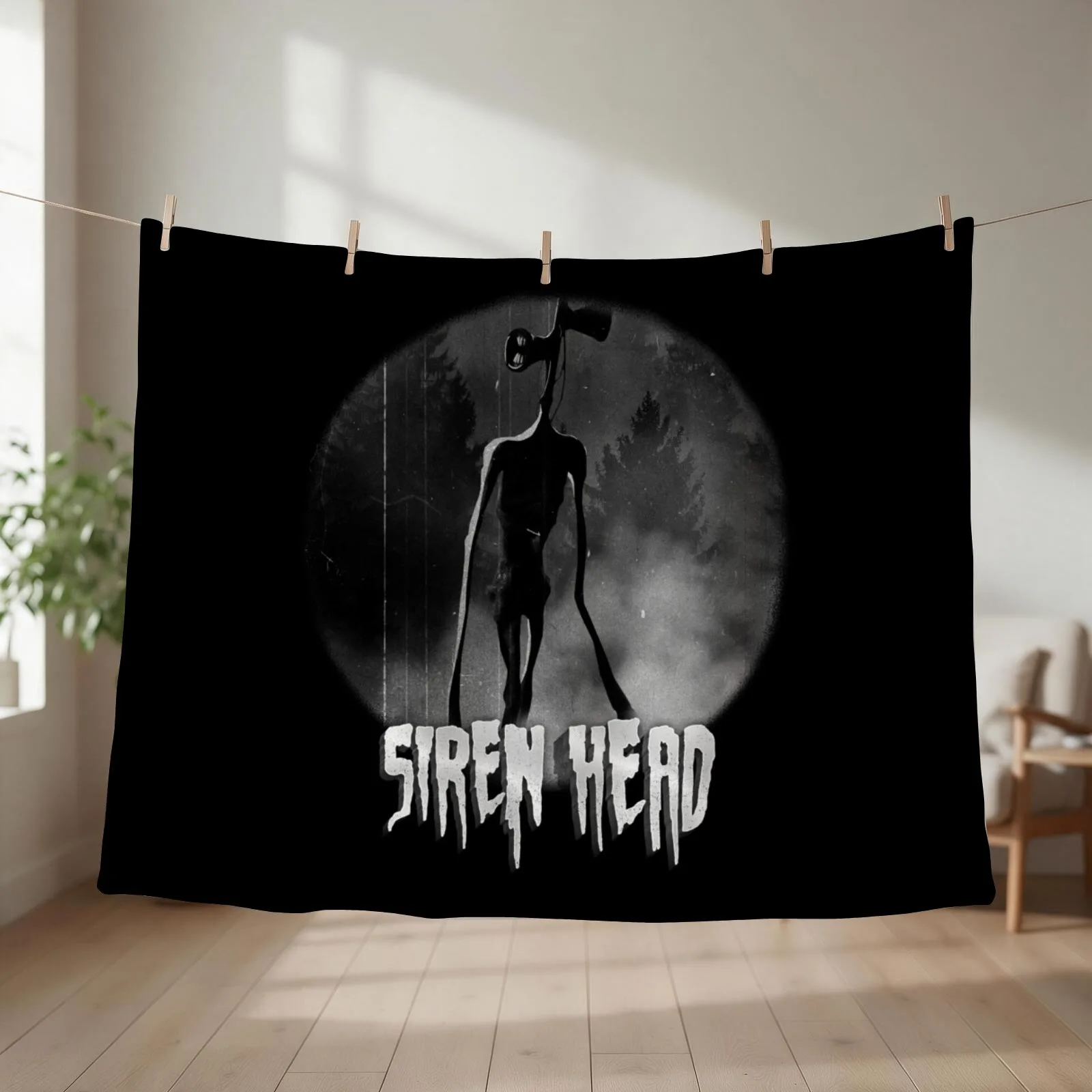 Scary Siren Head vintage meme Throw Blanket Furrys Decorative Throw Summer Beddings Softest Blankets