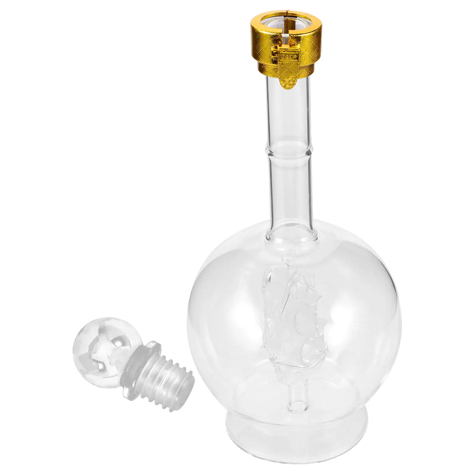 

Sailboat Glass Wine Decanter 500Ml Transparent Whiskey Bottle Elegant Liquor Dispenser Home Decoration Barware