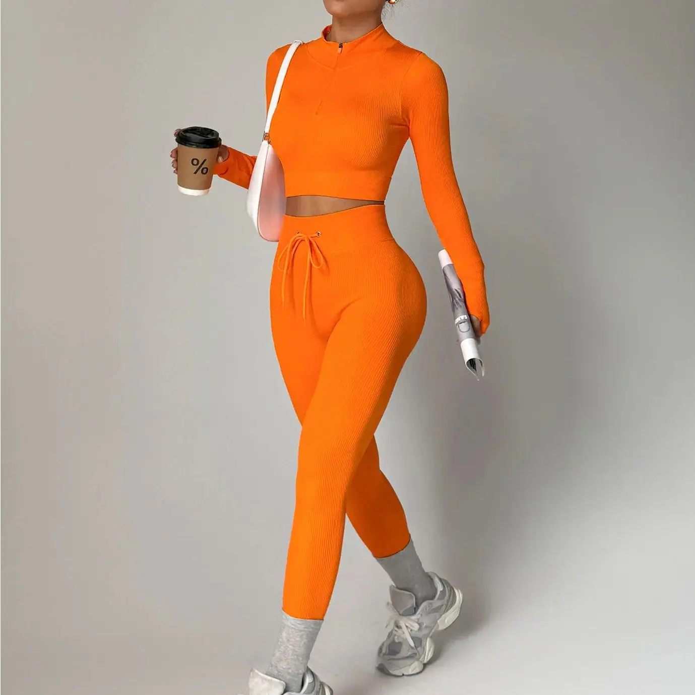 

Женские спортивные комплекты из 2-х предметов с застежкой-молнией, укороченные топы, леггинсы, спортивные костюмы для фитнеса, спортивные штаны для йоги, тренировочные колготки