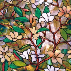 Window privacy film stickers artscape Magnolia Window Film vinyl for glass windows stained glass window film Home and Bathroom