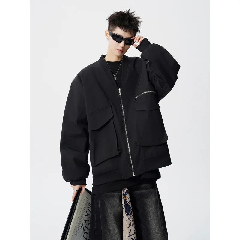 

GIOIOMen's Jacket，Spring and Autumn American Style Loose Casual Non-Iron Workwear Jacket，Fashion Men's Jacket