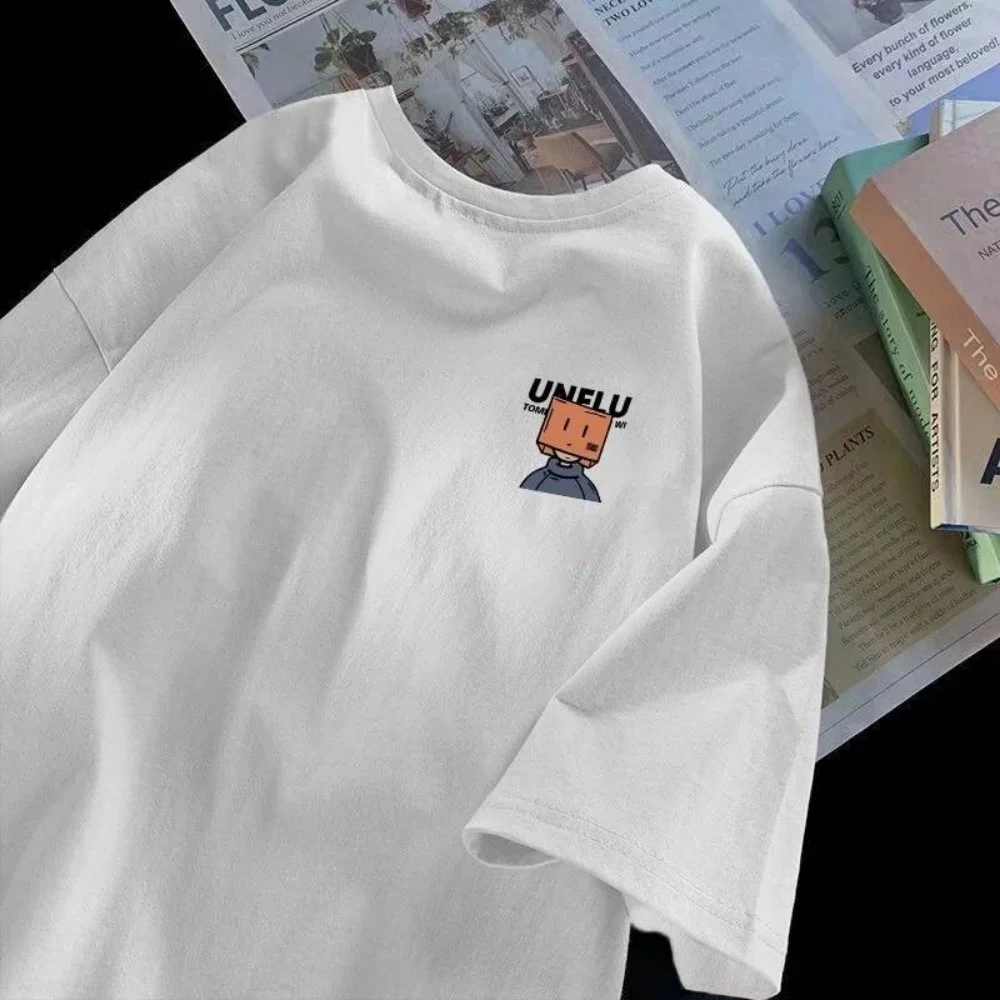 تي شيرت أمريكي ريترو للشباب برقبة دائرية وأكمام قصيرة للرجال أصلي كلاسيكي للشارع مقاس كبير كاجوال للجنسين