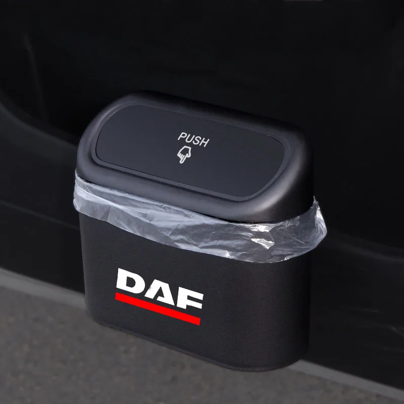 Hanging Car Trash Can ABS Square Pressing Trash Bin Auto Interior for DAF XF 95 105 CF LF VAN Car Accessories