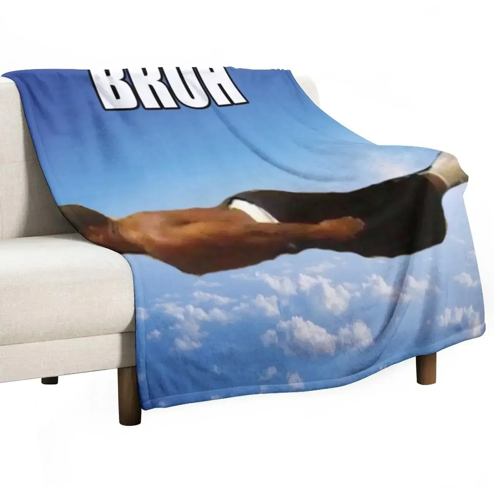 bruh flying midget Throw Blanket Soft Plush Plaid Cute Plaid Thermals For Travel Blankets