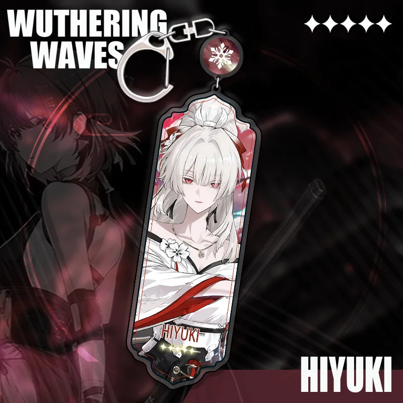 

New Wuthering Waves Hiyuki Denia Aemeath Mornye Keychain Cartoon Anime Strip Pendant Keyring Backpack Jewelry Cute Gift