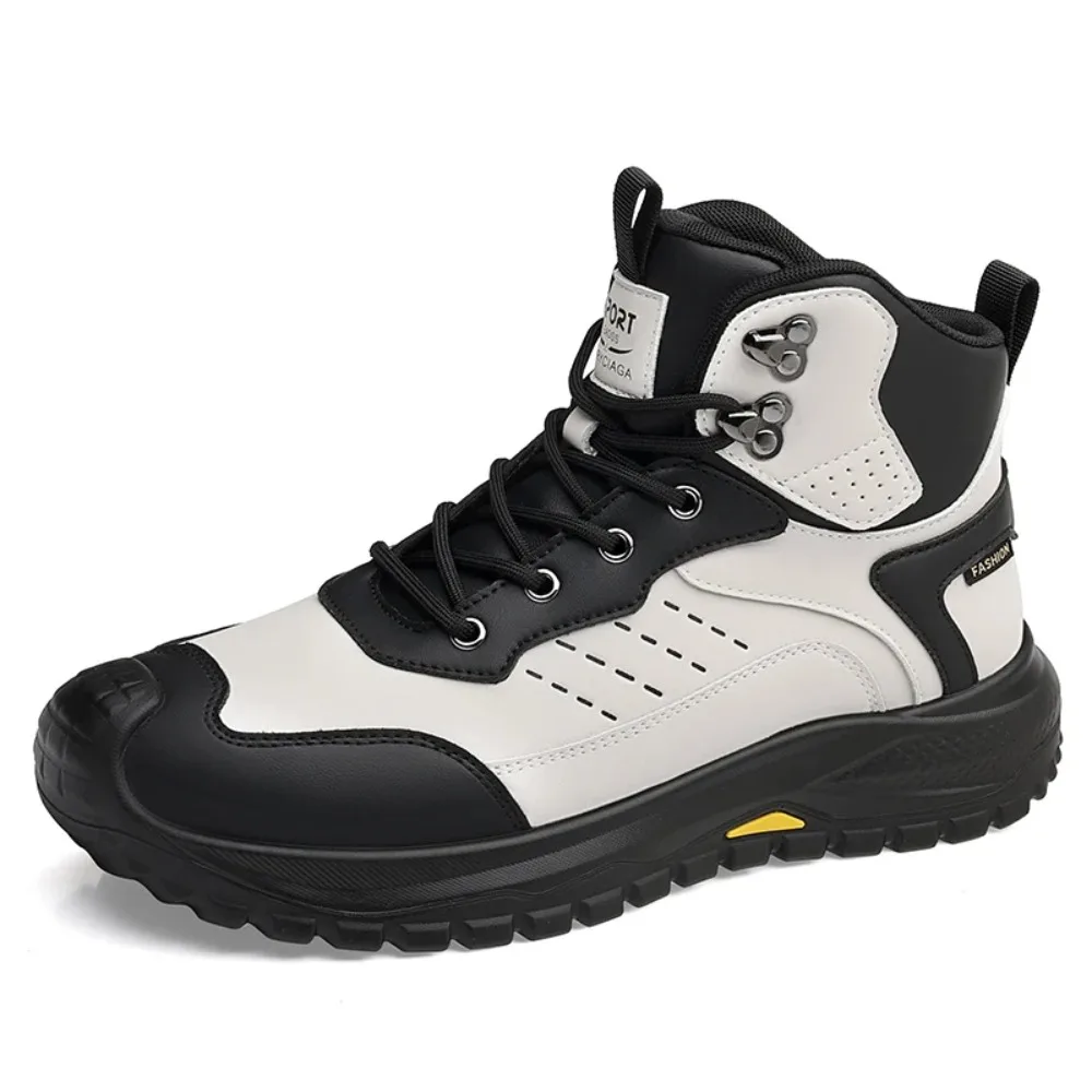 

Men's Shoes, New Autumn Anti-Slip Boots, Thick-Soled, Height-Increasing, Wear-Resistant Hiking Boots, Warm High-Top Casual Shoes