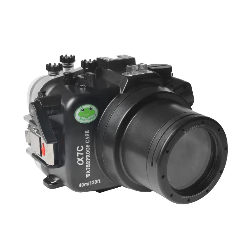 

Seafrogs Plastic 40m/130ft Diving Protective Camera Housing Case Underwater A7C 28-70mm Lens Port