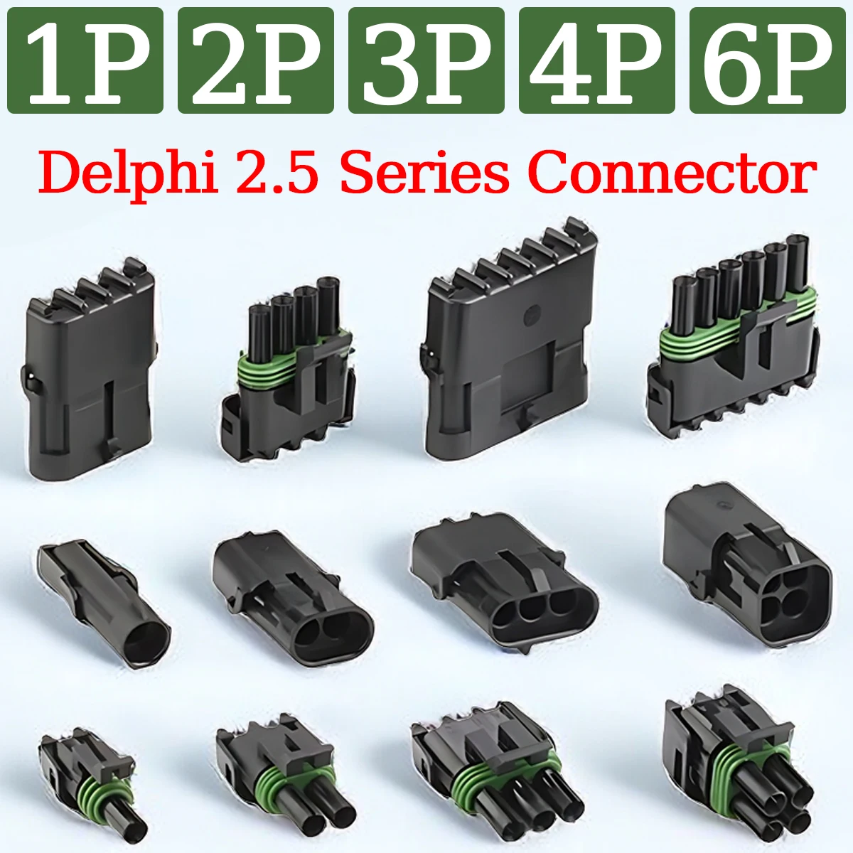 

2.5 Delphi 1/2/34/6Pin AMP waterproof auto connector DJ3042Y DJ3021Y-2.5 DJ3011Y DJ3031Y GM Automobile Male&Female Plug Socket