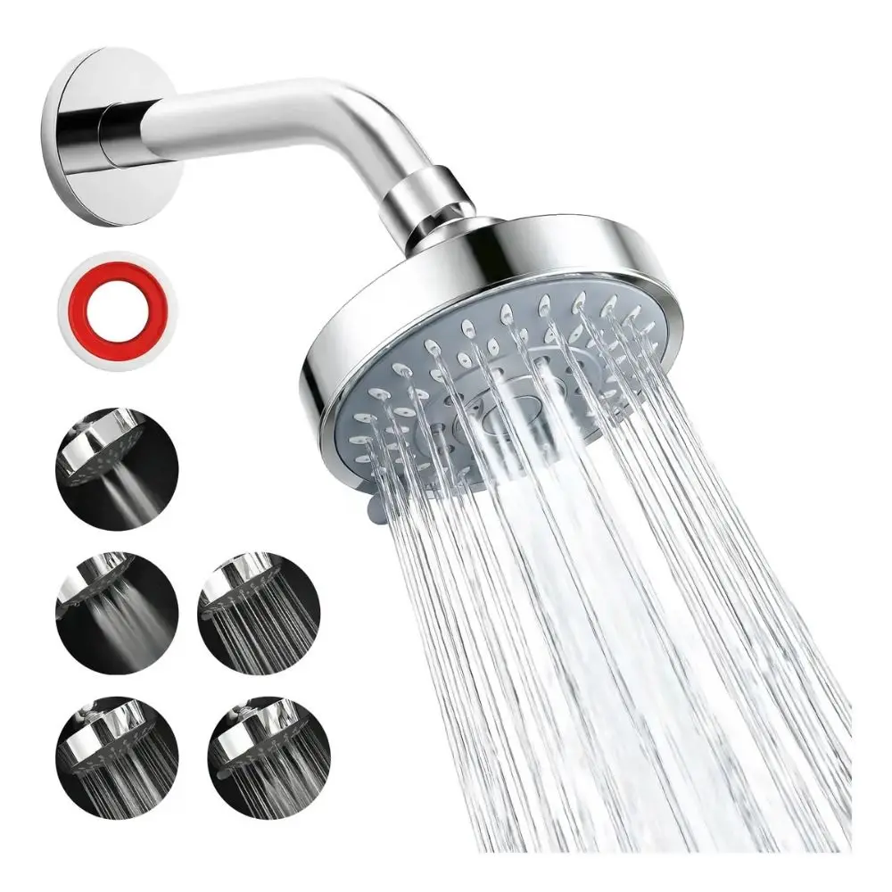 Modern High Pressure Rain Shower Head Anti-Clog Water Saving Bathroom Showerhead Adjustable Spray Sprayer Head Shower Room