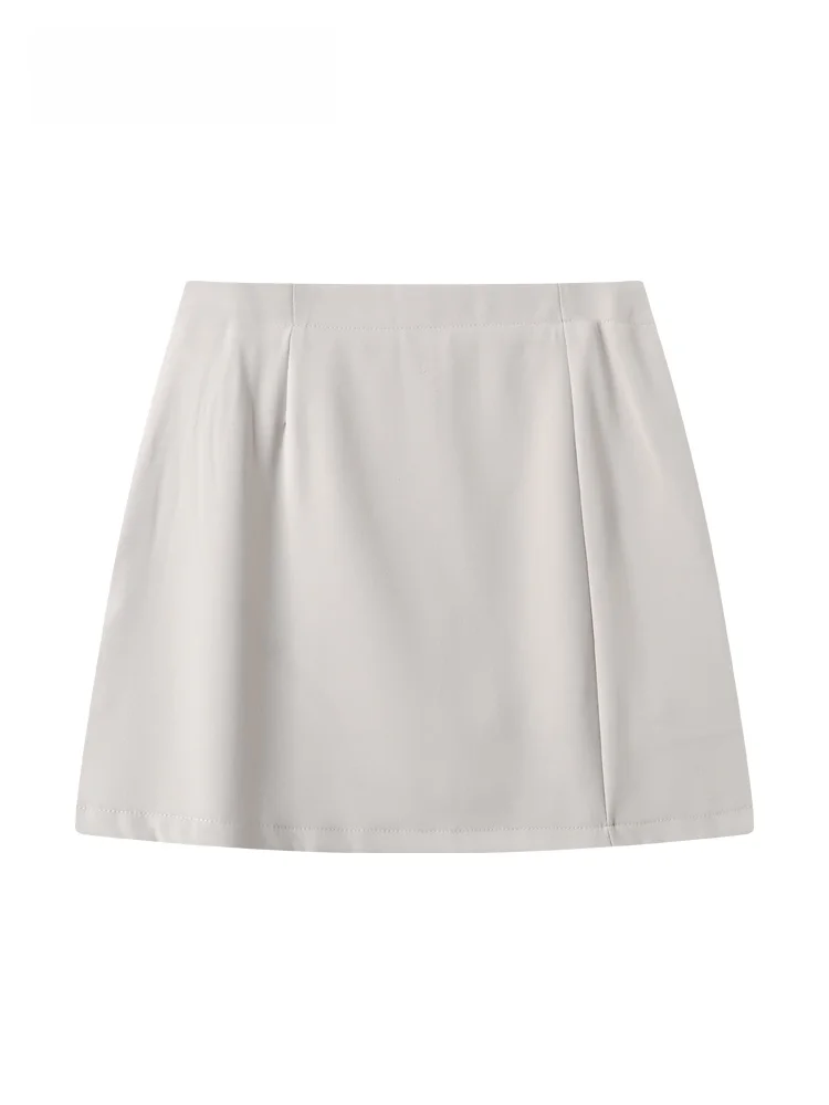 

Юбка А-силуэта с высокой талией для полных женщин: повседневная, свободная, модная, новая весенняя модель из полиэстера, идеально подходит для фигуры типа «груша»