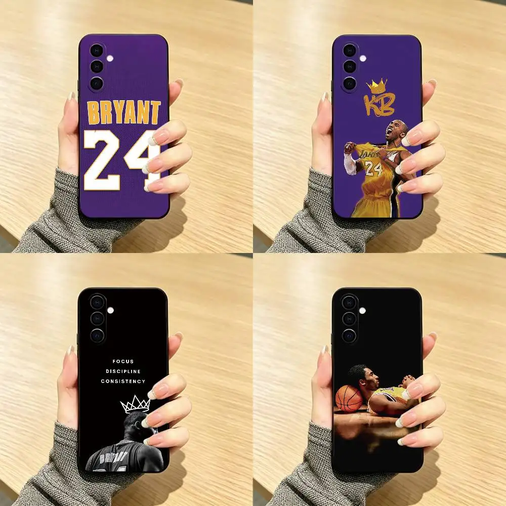 B-Basketball K-Kobe Bryant 24 Phone Case For Samsung Galaxy A73,A72,A71,A70,A53,A52,A51,Others Soft Black Cover