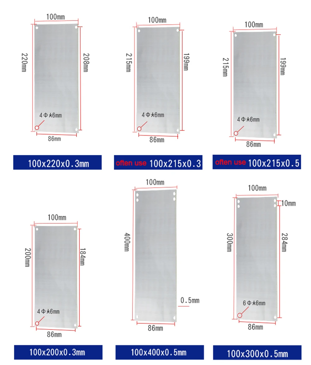 BateRpak Blank Pad Printing Machine cliche plates100x250mm,Magnetic steel sheet plate move ink pad printer part,1pcs price