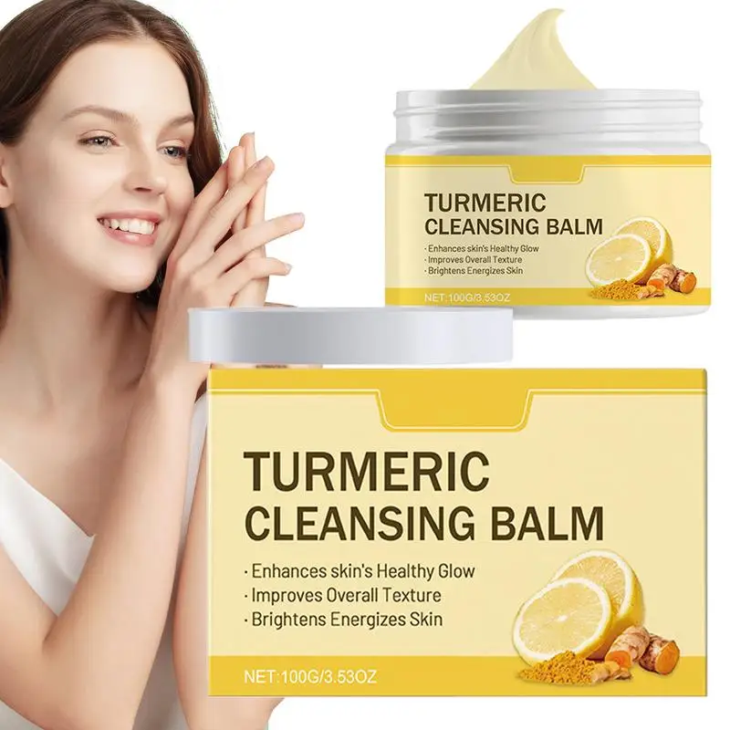 

Turmeric Makeup Remover Cleansing deep clean moisturizing Face Refresher Cleaning No Tightness Makeup Remover Balm skin care