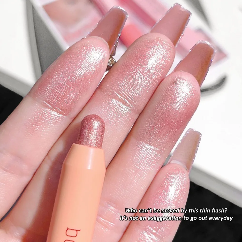 Matita per ombretto perlato, duratura, impermeabile, glitter, opaca, ombretto, luccicante, baco da seta, penna per occhi ad alta pigmentazione