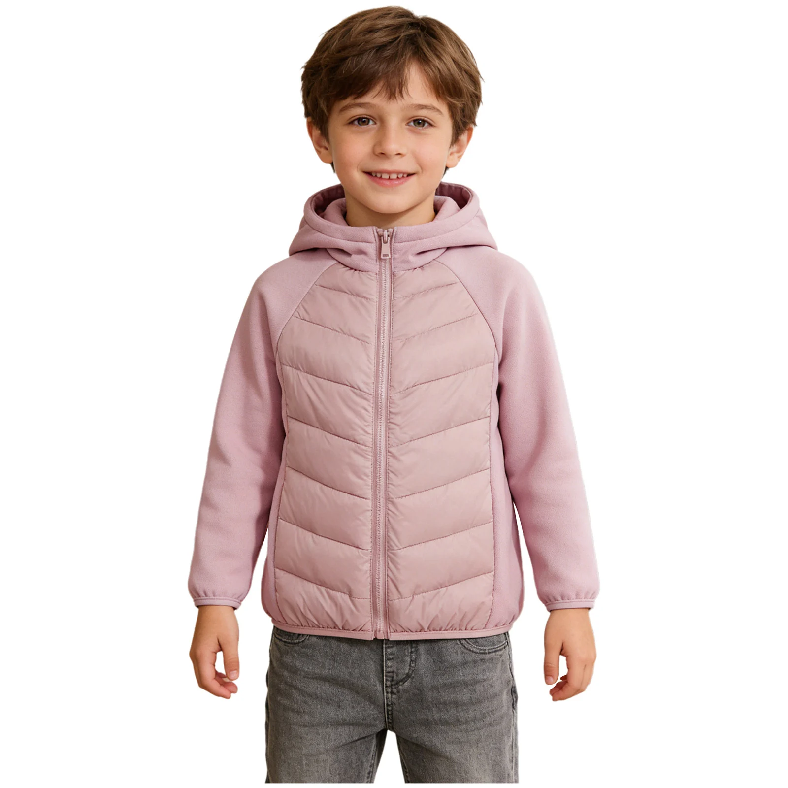 Piumino da sci con cappuccio per bambini, ragazzi e ragazze, abbigliamento sportivo da esterno, maniche lunghe, felpa con cappuccio, piumino con tasche per l'uso quotidiano casual