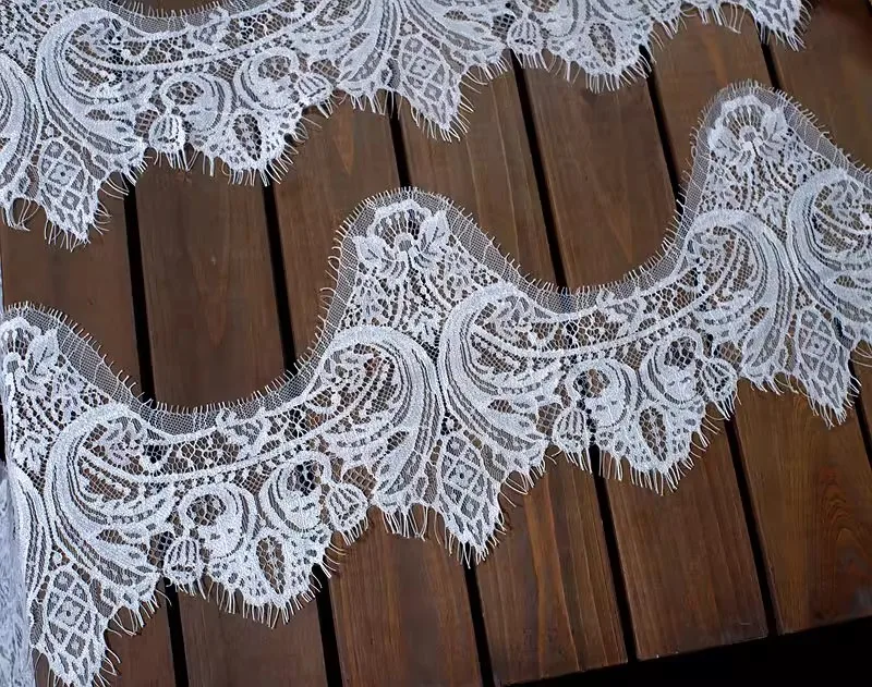 3 أمتار صافي الشاش المطرزة الدانتيل تقليم واسعة DIY بها بنفسك يدويا مزين تنورة تنحنح كم الربط مواد الملابس الإكسسوارات