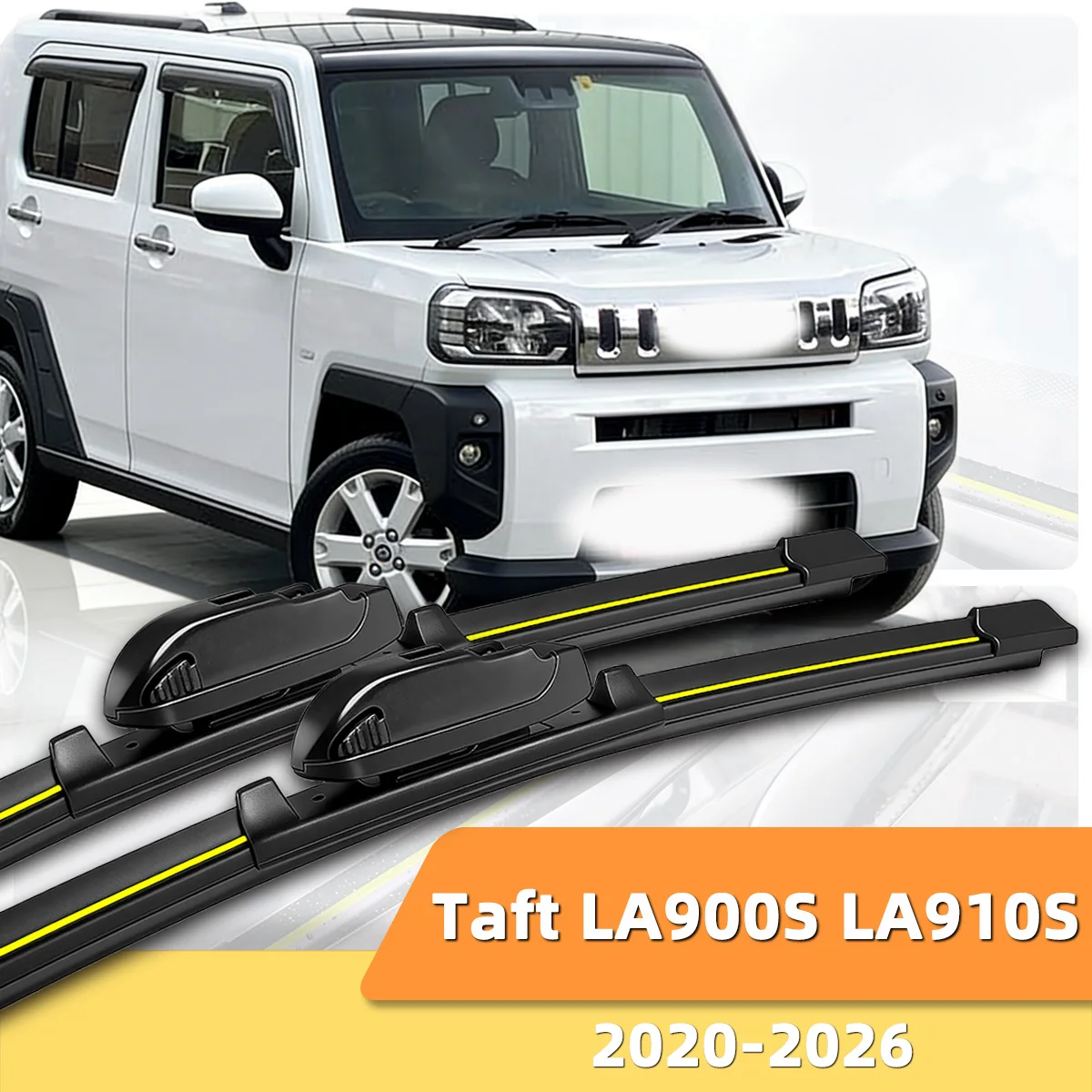 2 Stück Auto-Scheibenwischer passend für Daihatsu Taft LA900S LA910S (2020-2026) Naturkautschukstreifen, geräuschloser Frontscheibenwischer ohne Rahmen