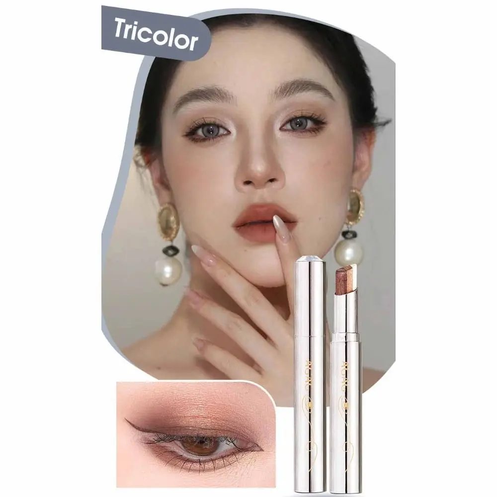 مقاوم للماء تمييز 3 ألوان كريم ظلال العيون العين لامع طويلة الأمد ظلال العيون عصا بريق أدوات ماكياج العين الوليد