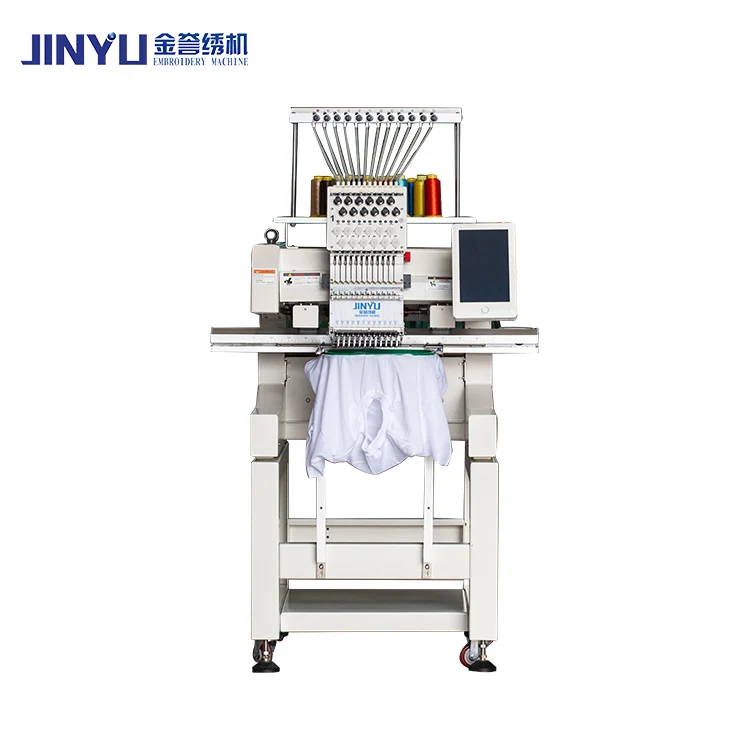 JINYU 1201C Single Head Computerized Embroidery Machine Cap T-shirt Embroidery