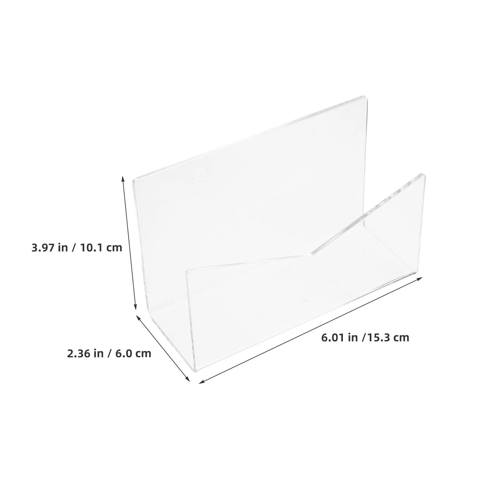 2Pcs Acrylic Desktop Mail Organizer Clear Envelope Holder for Postcards Greeting Cards Letters Countertop Document Storage