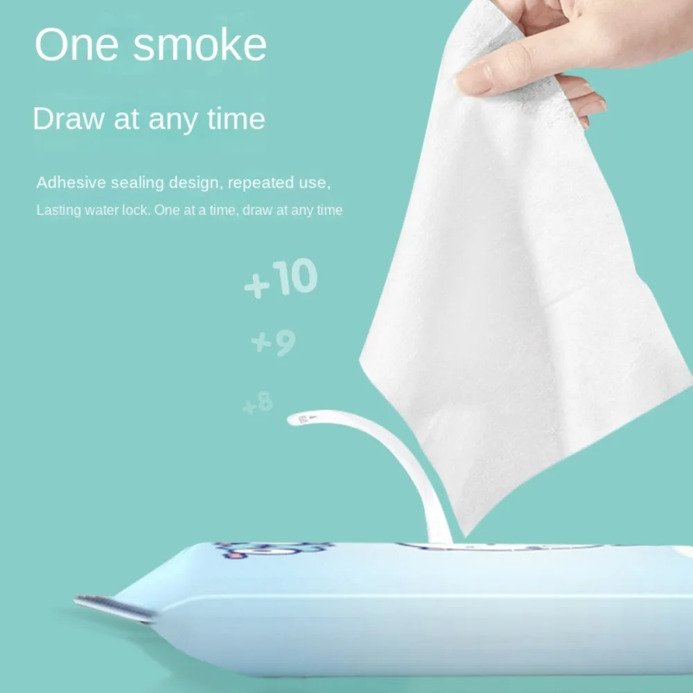 10Pcs/Pack New Spunlace Nonwoven Fabric Baby Wipes EDI Pure Water Extractable Water Tissue Portable Disposable Wet Wipes