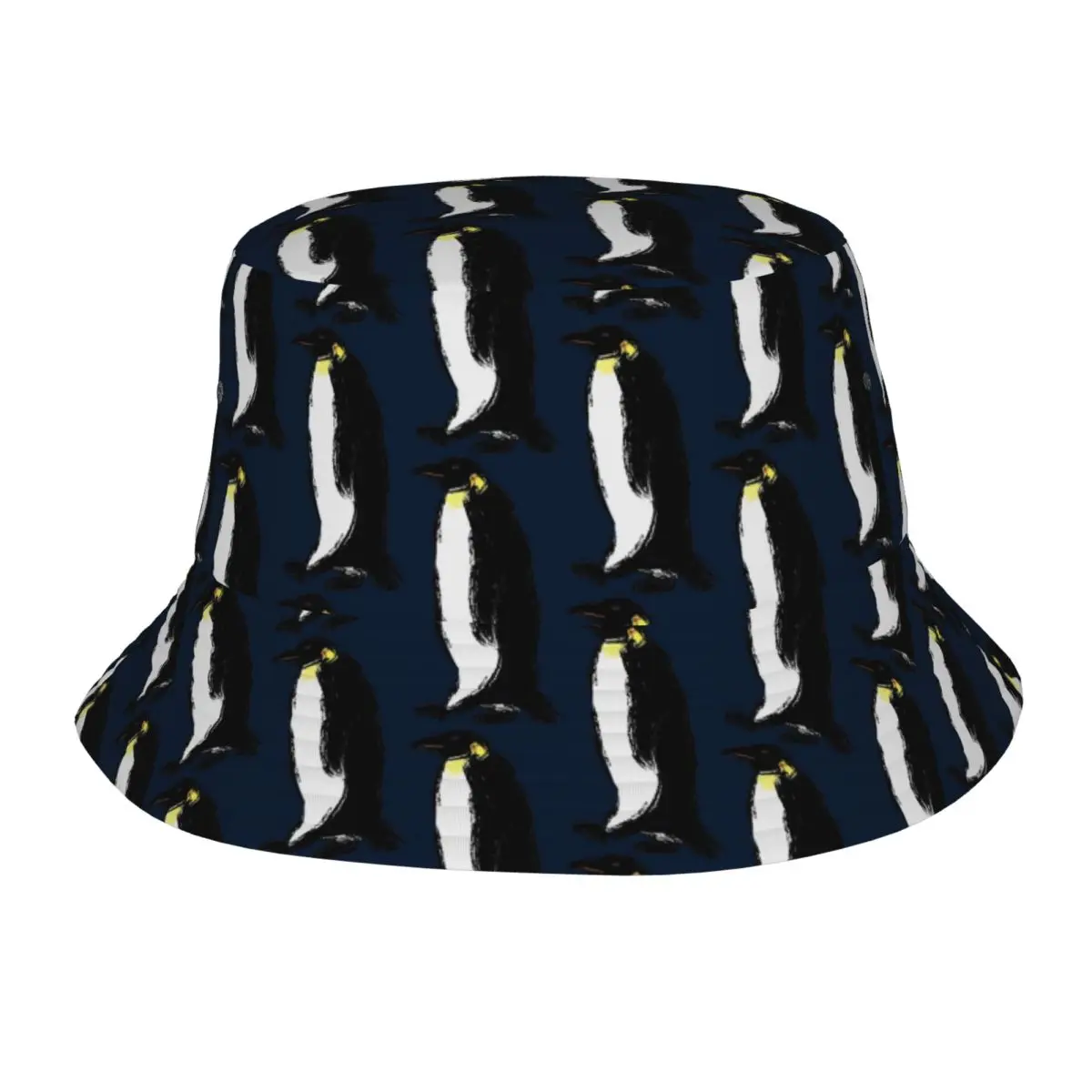 Emperor Penguin Bucket Hats for Teen Beach Cartoon Animal Field Hat Unique Design for Outdoor Fishing Fisherman Hats Session Hat