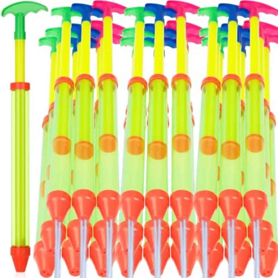 

Water gun for pool, park, garden, beach, indoor outdoor play; plastic; blue/red/yellow; 100 pcs, 17.3-inch scale shooter with s
