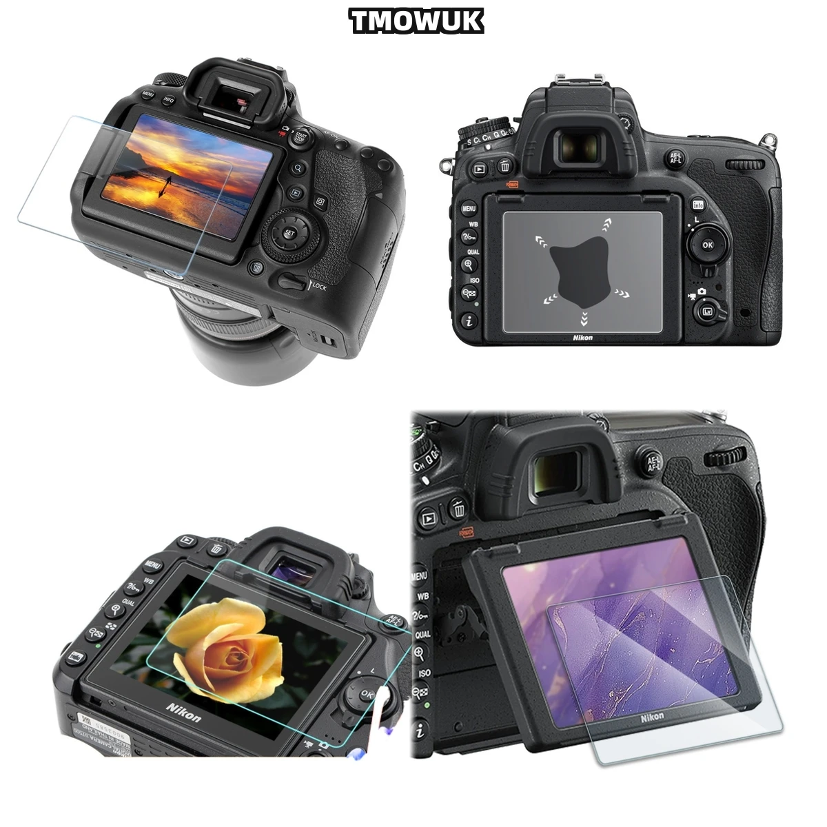 

For Nikon D7500 Camera Screen Protector, Bubble-Free Tempered Glass