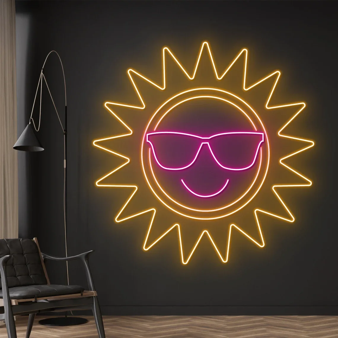 Sun Wave Neon Sign Csutom Lights Best Birthday Gifts Sun Sign Kids Baby Bedroom Night Lamp Bar Beer Man Cave Club Business Shop