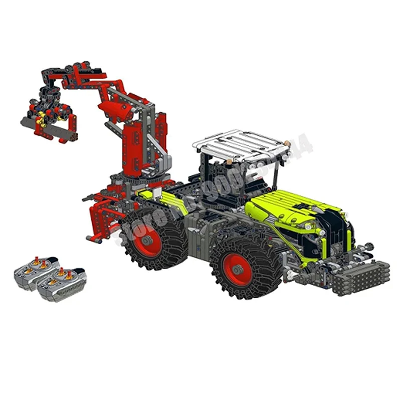 MOC - Custom RC 42054 Modification Motors Bricks Kit for 42054 CLAAS XERION 5000 TRAC VC Technical Building Block Brick DIY Toys