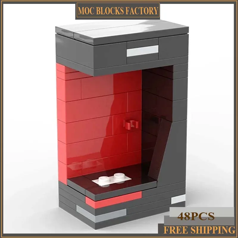 

Moc Building Blocks Star Movie Character Black Mini Storage Rack Model Technology Bricks DIY Assembly Construction Toy Gifts