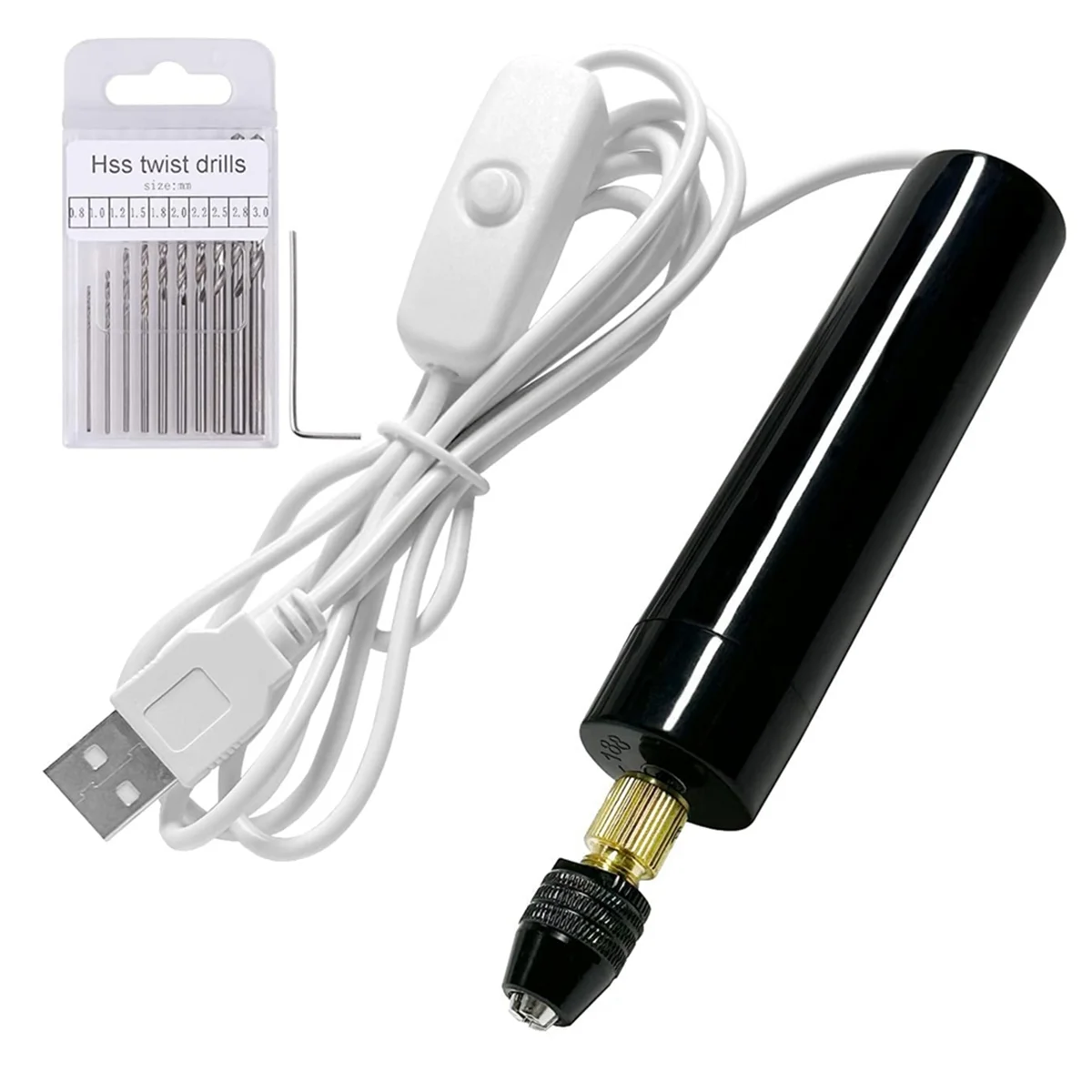 

MLGB Electric Resin Drill Set,Multi-Purpose Pin Vise Hand Drill Resin Supplies for Resin,Wood, Jewelry, Plastic