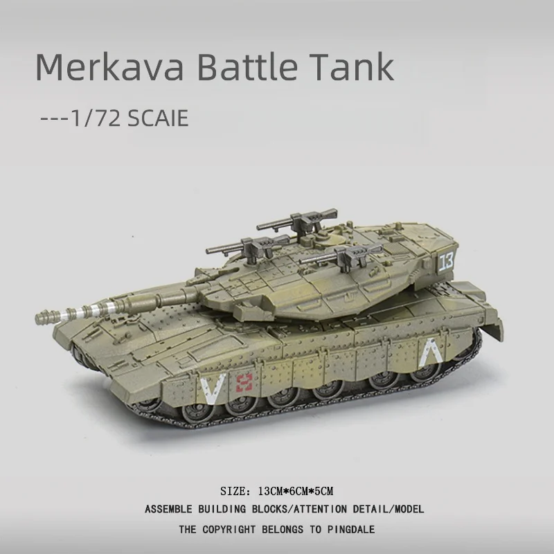 1:72 Creative Military Series Israel Merkava Main Battle Tank Model Building Blocks DIY Assembled Bricks Toys For Boys Xmas Gift