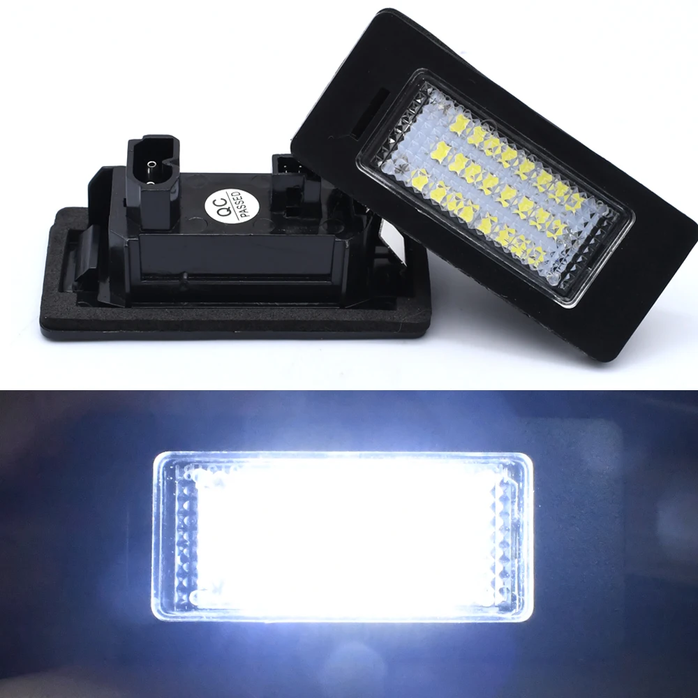 2 Pcs Car Number License Plate Lights For BMW E39 E60 E61 E82 E90 E91 E92 E93 X5 X6 Lamps Bulbs Assembly Canbus Auto Accessories