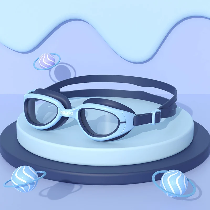 COPOZZ Kinder Silikon Schwimmbrille Kinder Schwimmen Pool Tauchen Wassersport Brille Bunte wasserdichte Anti-Beschlag-Brille