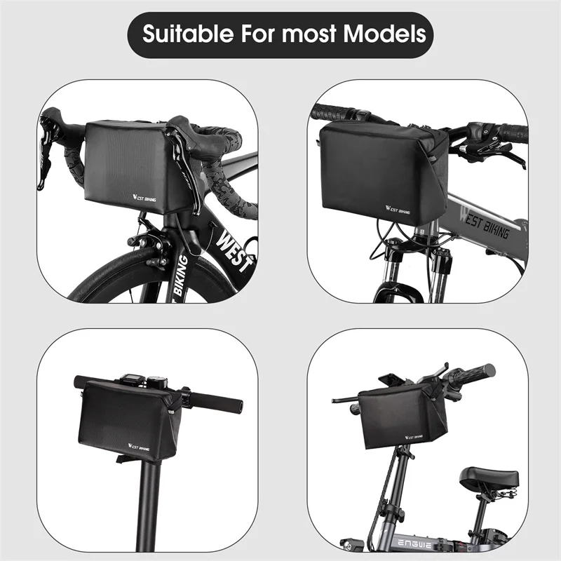 WEST BIKING Multifunctional Bike Handlebar Bag Electric Scooter Front Pocket Shoulder Chest Bag MTB Road Cycling Accessories